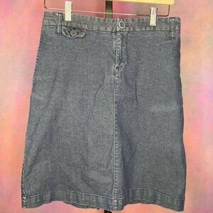 Merona Midi Denim Skirt - Medium Blue - Size 2